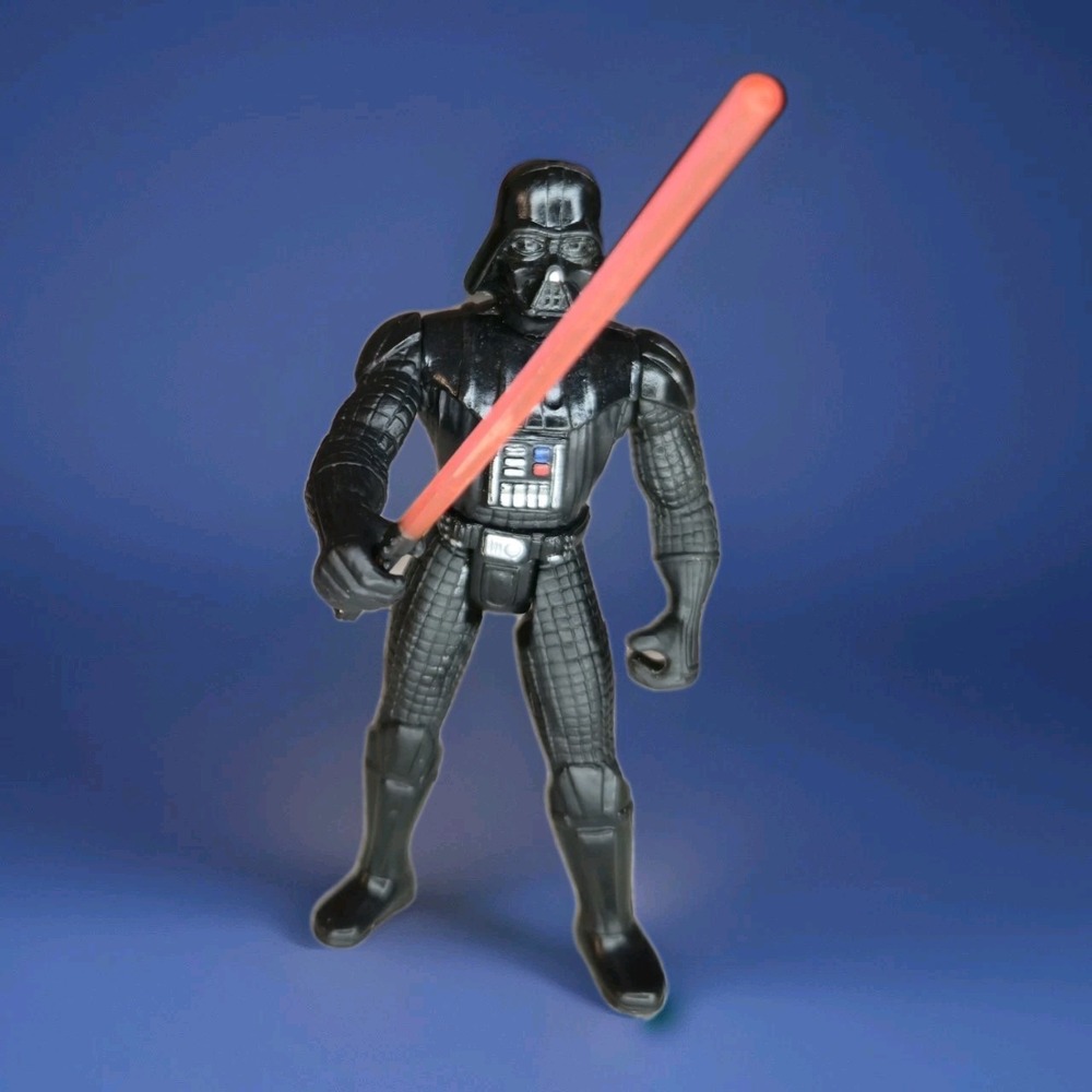 Vtg Star Wars Darth Vader Action Figure - POTF - 3.75" Figure With Stand
